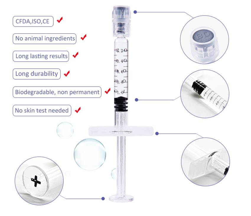 Luz de relleno secreto Aqua 2 ml de relleno dérmico 